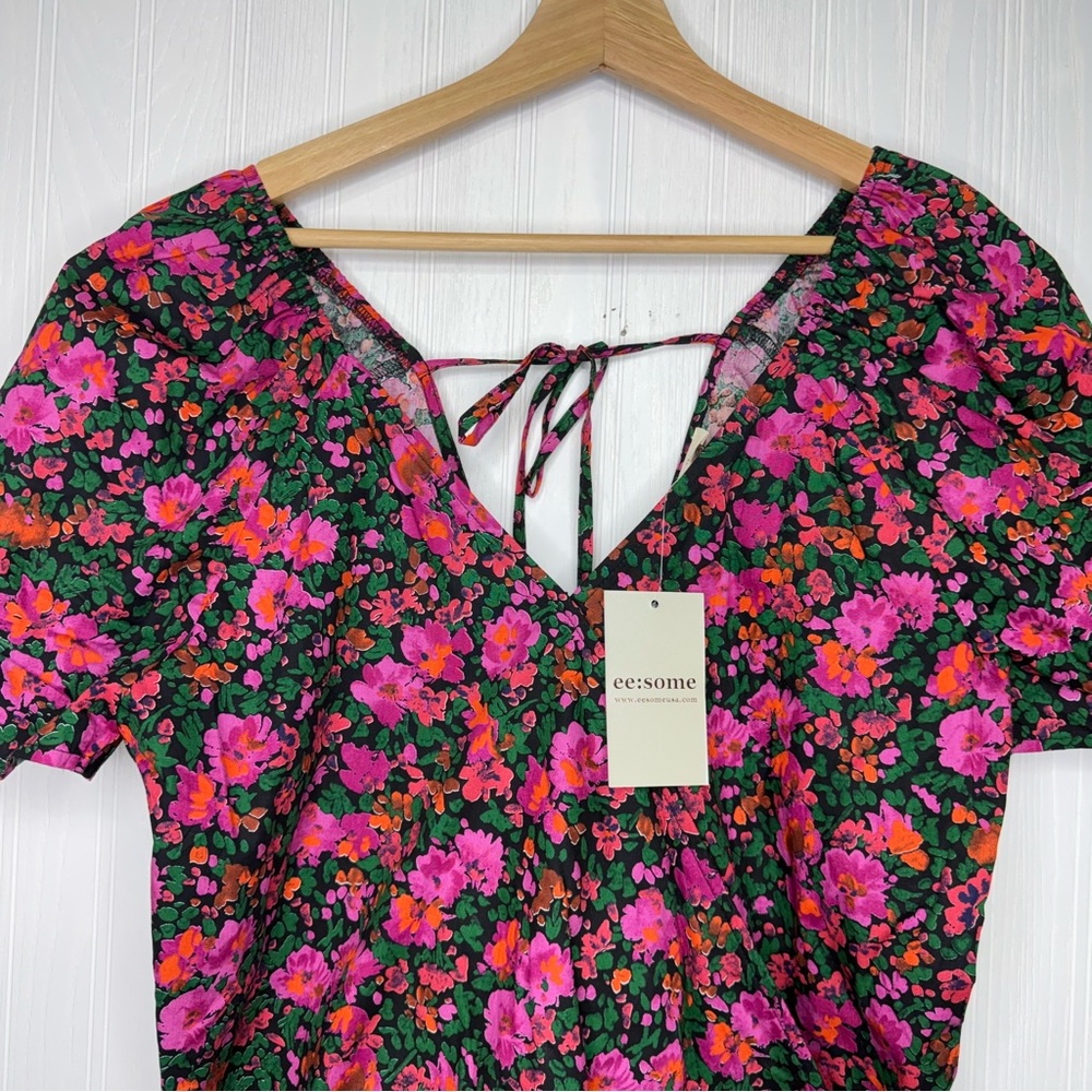 eesome floral pink body suit NWT size L - Picture 4 of 11